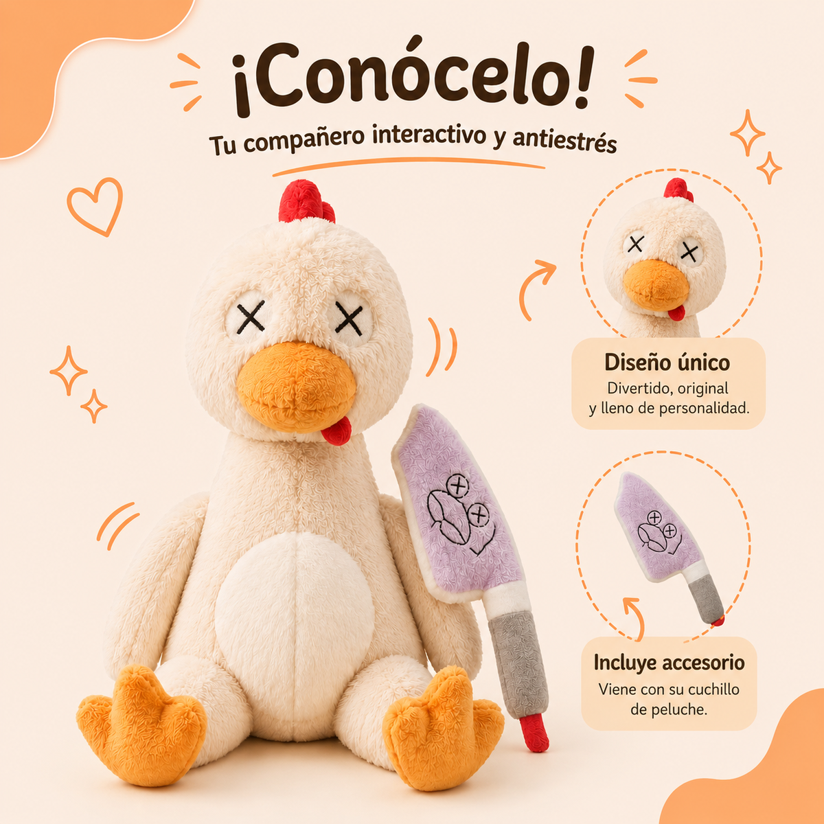 Peluche de Pato Antiestrés Magnético